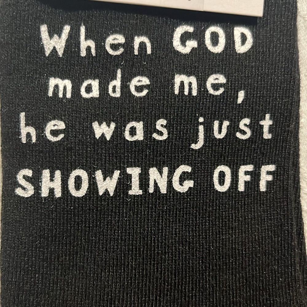 2/$20 NWT What'd You Say? Sox “When God made me he was just showing off” +1 more